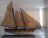 Model van de schoener 'America' van de New York Yacht Club versloeg in 1851 de beste Engelse zeilschepen in een race rond het eiland Wight.